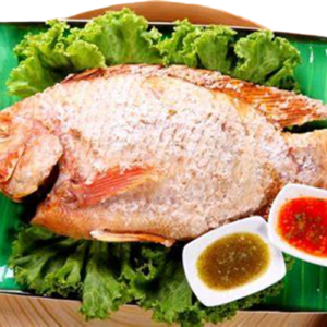 ปลาทับทิมย่างเกลือ